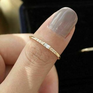 指輪 シンプル ダイヤモンド パーティー キラキラ ギフト 上品 大人 オフィス