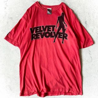 00s初頭 USA製 ベルベットリボルバー バンド Tシャツ ロック 赤(Tシャツ/カットソー(半袖/袖なし))