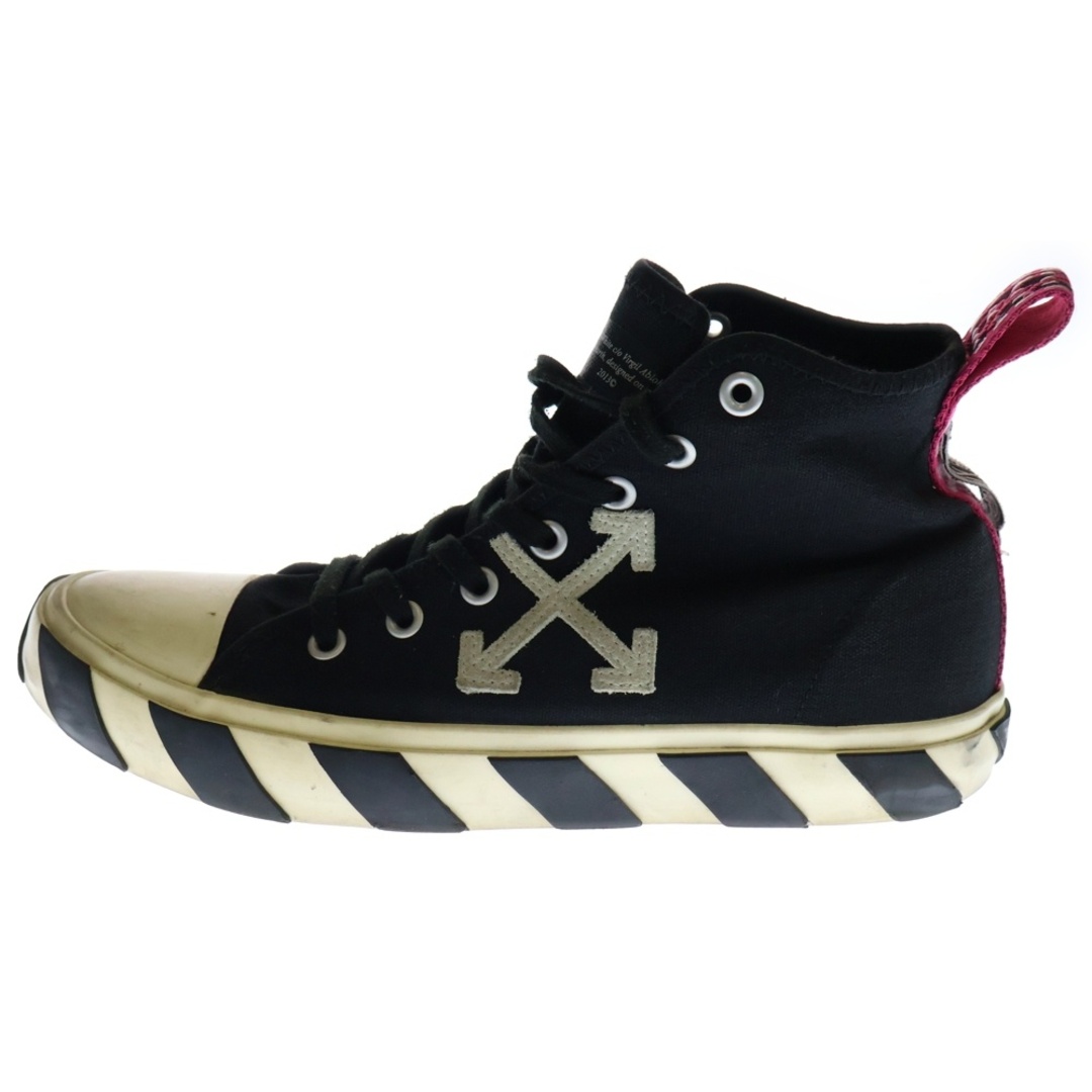 Off-White 国内発送 バルカナイズドスニーカー Off-White - OFF-WHITE オフホワイト MID TOP VULCANIZED CANVAS