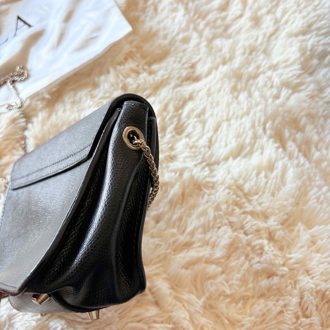 美品 FURLA フルラ メトロポリス ミニ チェーン ショルダーバック