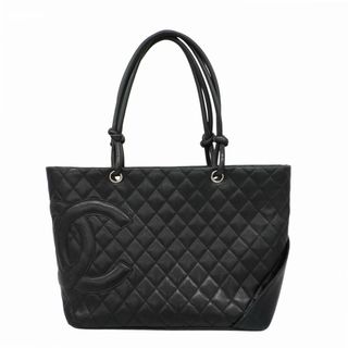 ★最終価格【5ga0619-h】シャネル トートバッグ カンボン ラムスキン ブラック シルバー金具【中古】レディース