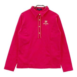 サイズ：L CALLAWAY キャロウェイ  裏起毛 長袖ポロシャツ  レッド系 [240101481719] ゴルフウェア レディース ストスト(ウエア)