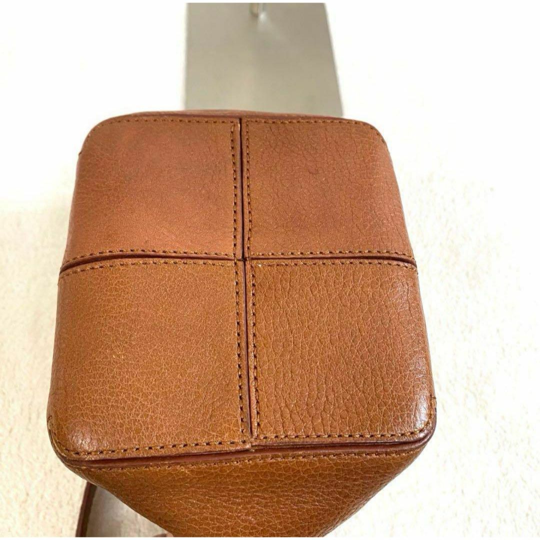 超美品/HIROFU/ヒロフ/ミニバンドバッグ/キャメル/ブラウン レディースのバッグ(ハンドバッグ)の商品写真
