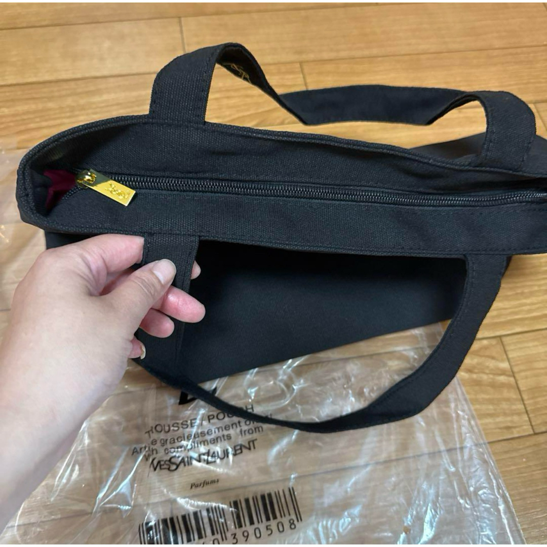 Yves Saint Laurent - トートバッグ ジッパー付きGOLD刺繍ロゴ