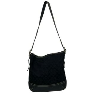 コーチ(COACH)のCOACH(コーチ) ショルダーバッグ シグネチャーソフトスリムミディアムダッフル 9349 黒 レザー(ショルダーバッグ)