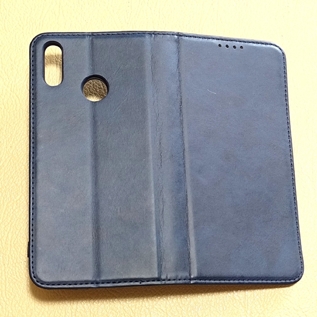 ⑩ Zenfone Max M2 ZB633KL 手帳型ケース ダークブルー スマホ/家電/カメラのスマホアクセサリー(Androidケース)の商品写真