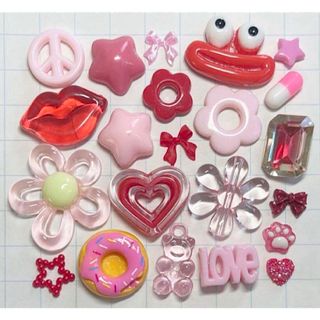 No.600 デコレーションパーツ　デコパーツ　まとめ売り(各種パーツ)