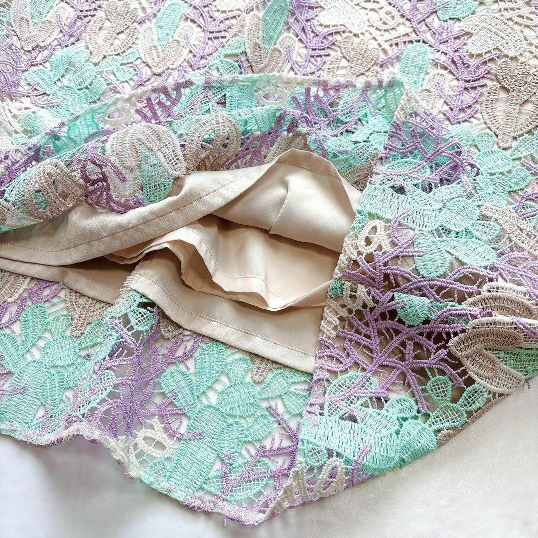 【美品】グレースクラス　レース ノースリーブ ワンピース GRACE CONTINENTAL - 【GRACECLASS】Mexican 花柄レース
