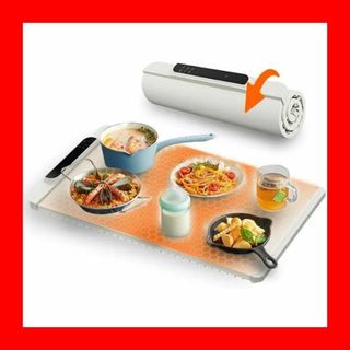 急速加熱 食品保温プレート 電気保温トレイ 多機能 フードウォーマー 薄型