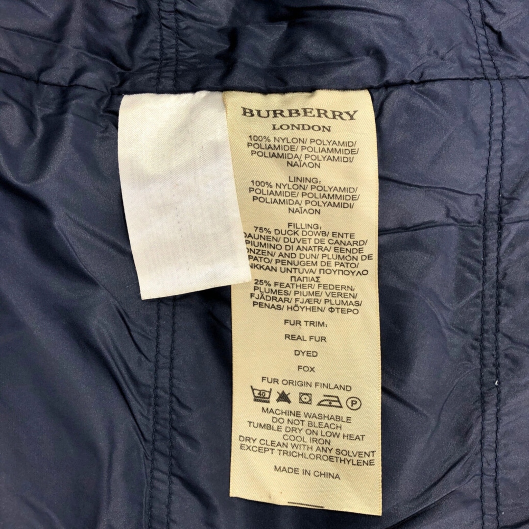 極美品Burberry バーバリーダウンジャケット 大きいサイズ46