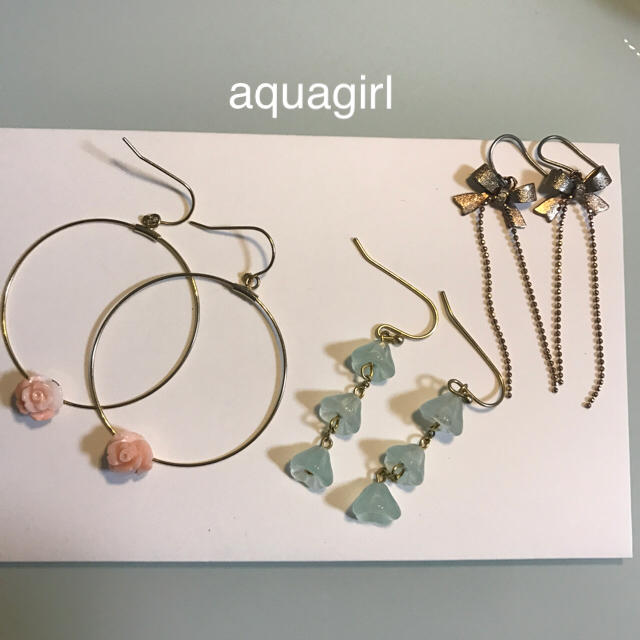 aquagirl(アクアガール)の新品 アクアガール ピアス３つセット レディースのアクセサリー(ピアス)の商品写真