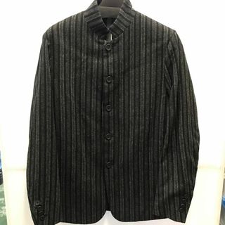 ダブルジェイケイ(wjk)のW161 wjk stripe sack jacket テーラード L グレー(テーラードジャケット)