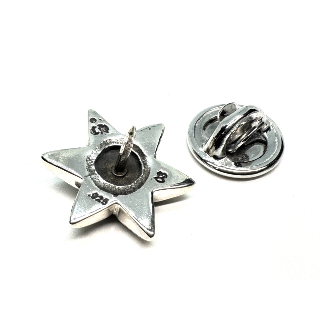 クロムハーツ カットアウト スター ピン バッジ 925 シルバー Chrome Hearts - クロムハーツ カットアウト スター ピン バッジ