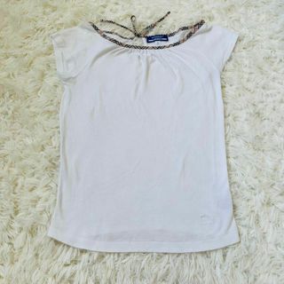 バーバリーブルーレーベル(BURBERRY BLUE LABEL)のBURBERRY バーバリー　ブルーレーベル　チェック　Tシャツ　フレンチスリー(Tシャツ(半袖/袖なし))