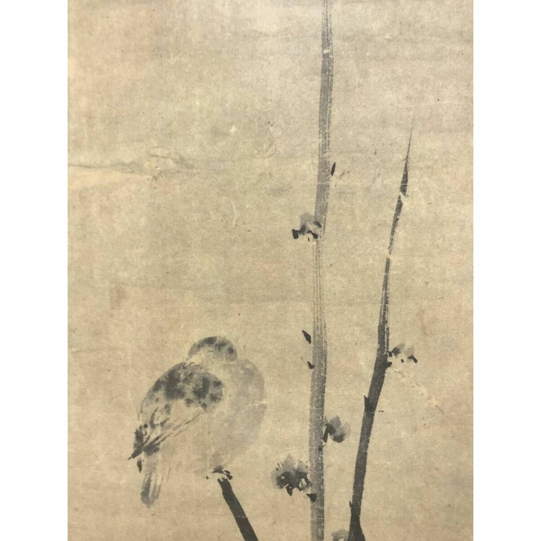複製/宮本武蔵/二天/紅梅鳩図/工芸/布袋屋掛軸HJ-301