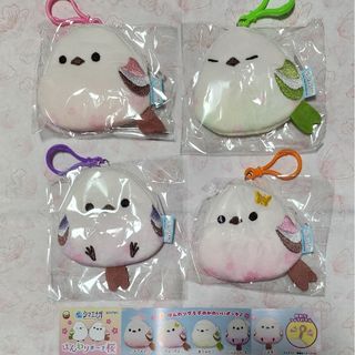 ふくふくシマエナガほんわりポーチ桜