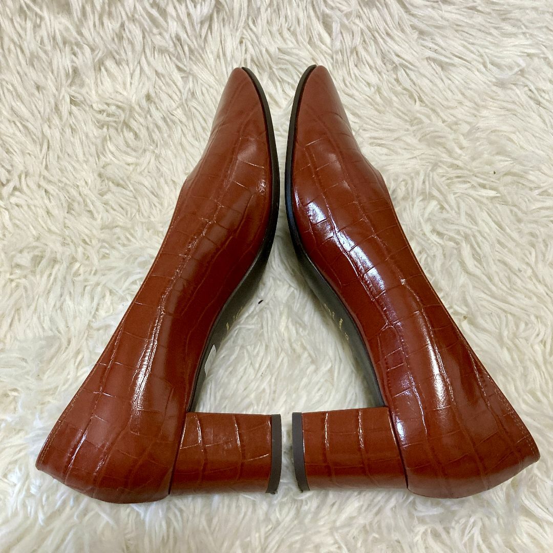 極美品』HIMIKO 卑弥呼 スクエアトゥ パンプス リボン ベージュ