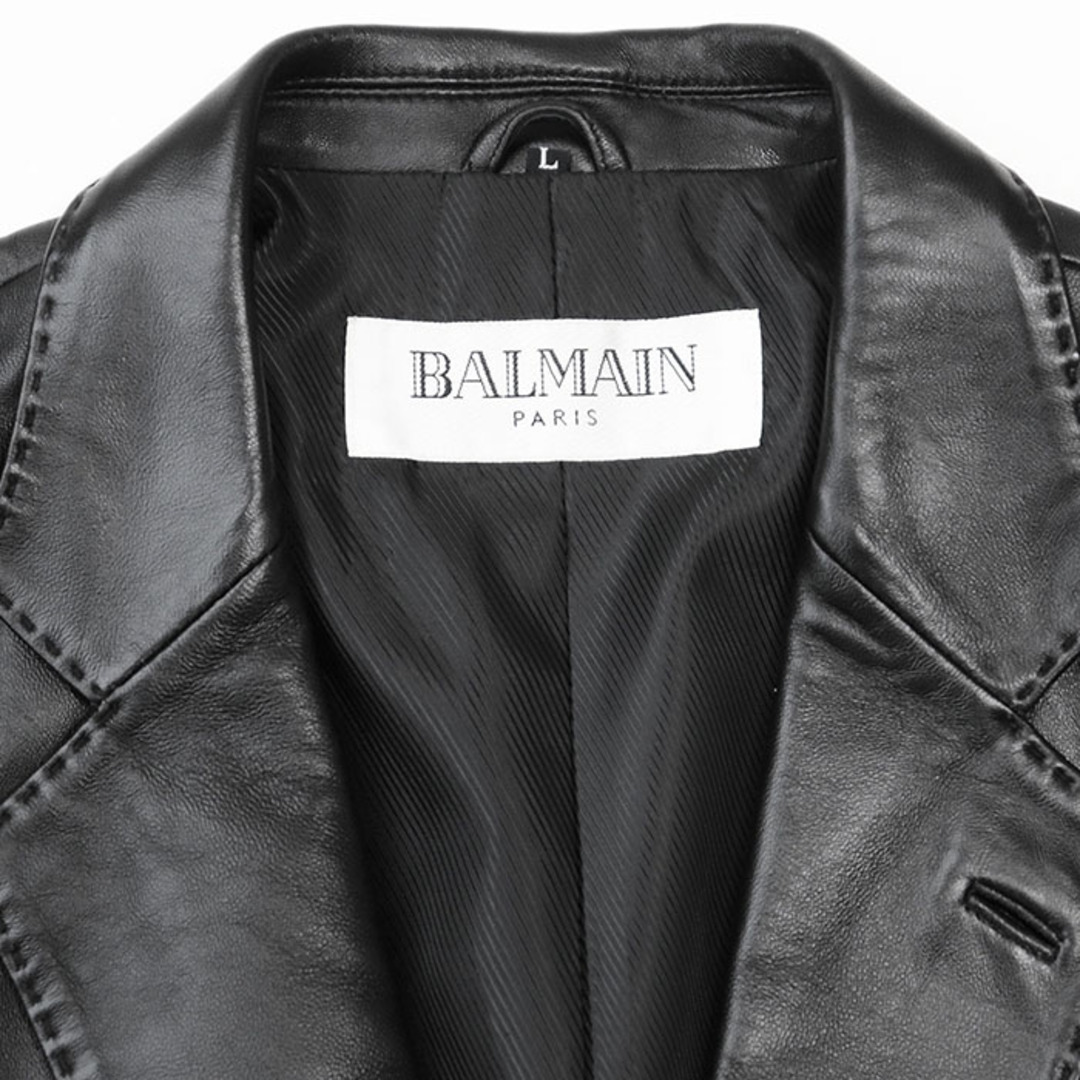 BALMAIN - BALMAIN PARIS バルマン パリ ジャケット ラム レザー