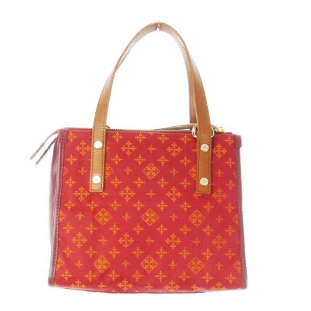 russet ラシット ふっくらトートバッグ レザー×ナイロン レッド