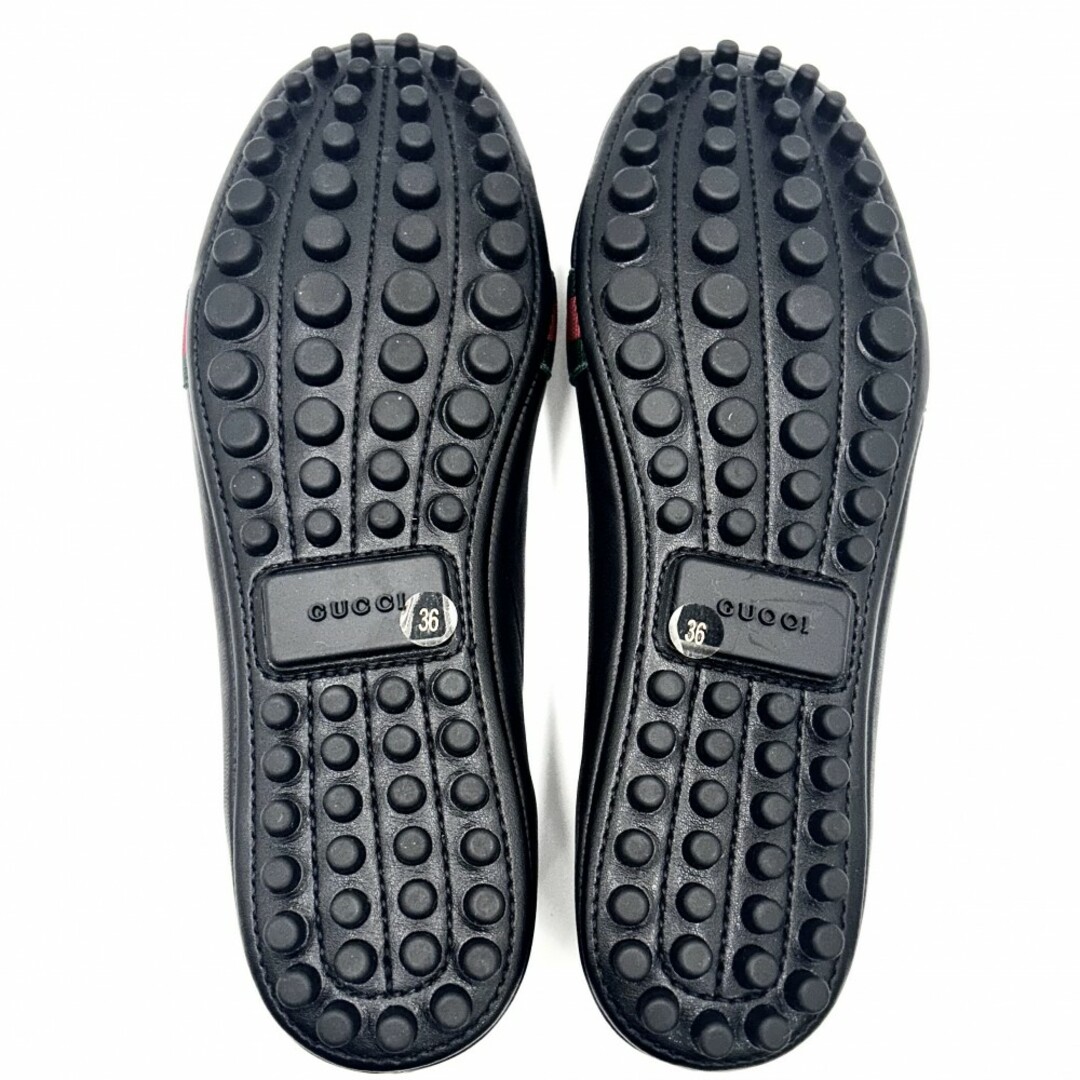 正規品 美品 GUCCI グッチシマ　シェリーライン　フラットパンプス 黒 GUCCI - GUCCI グッチ パンプス ビー シェリーライン フラット