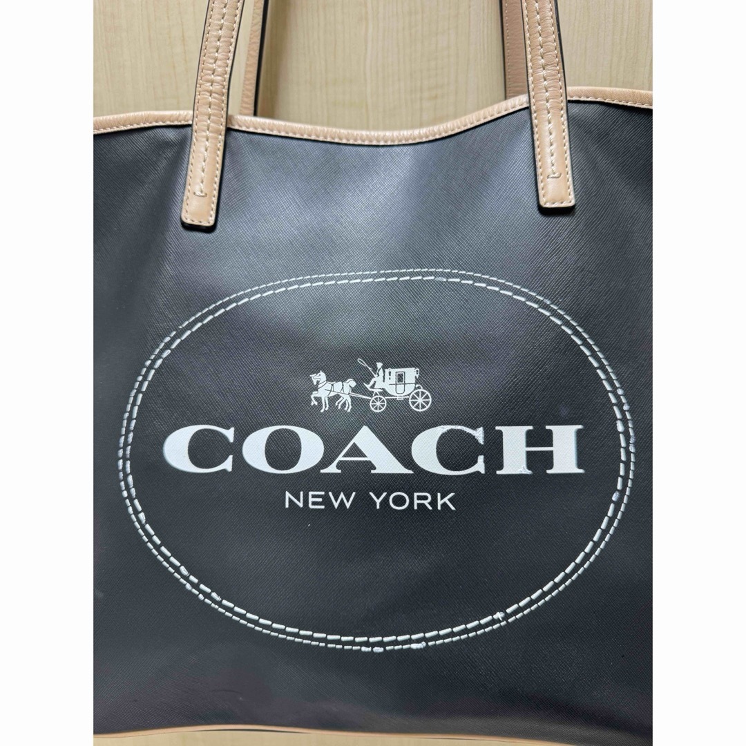 COACH トートバッグ メトロアンドホース ビッグロゴ - メルカリ