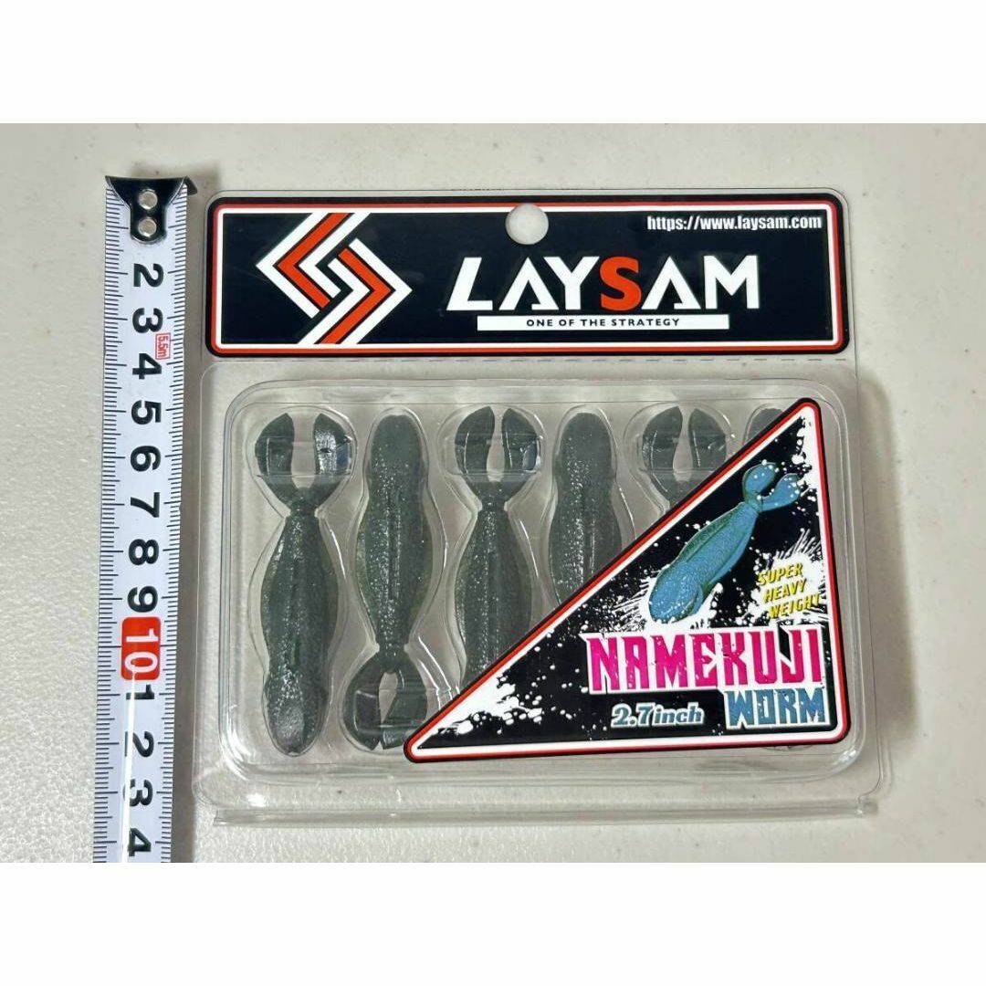 LAYSAM レイサム カグラ ナメクジワーム 4点 ゴールデン グリンパン スポーツ/アウトドアのフィッシング(ルアー用品)の商品写真