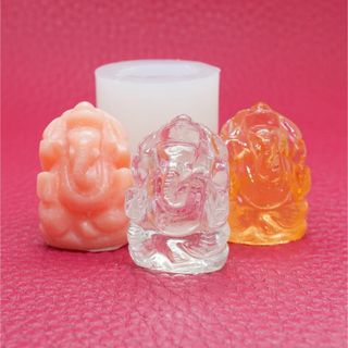 ハンドメイドシリコンモールド ガネーシャ Sサイズ(各種パーツ)