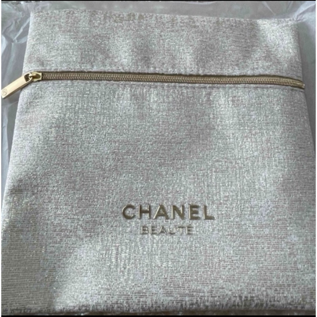 CHANEL BEAUTE] ノベルティ ゴールドロゴ ミニバッグ ポーチ