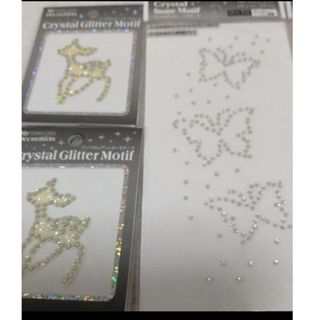 ABCクラフト服　手提げ袋　ハンドメイド　クリスタルモチーフ　バンビ　　キラキラ