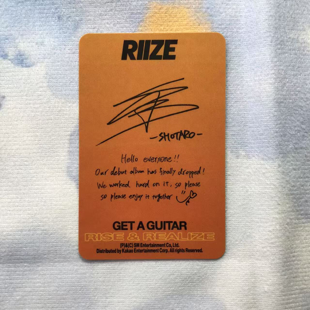 RIIZE ショウタロウ Get A Guitar Amazon トレカ US盤 RIIZE Amazon Get A Guitar US盤 ショウタロウ