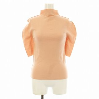 イッセイミヤケ(ISSEY MIYAKE)のイッセイミヤケ ストレッチ ハイネック カットソー 五分袖 2 ピンクベージュ(その他)