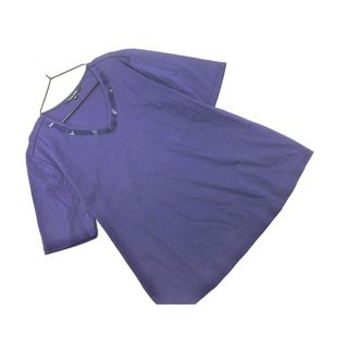 トランスワーク(TRANS WORK)のTRANS WORK トランスワーク Vネック カットソー size38/濃紺 ■◆ レディース(カットソー(半袖/袖なし))