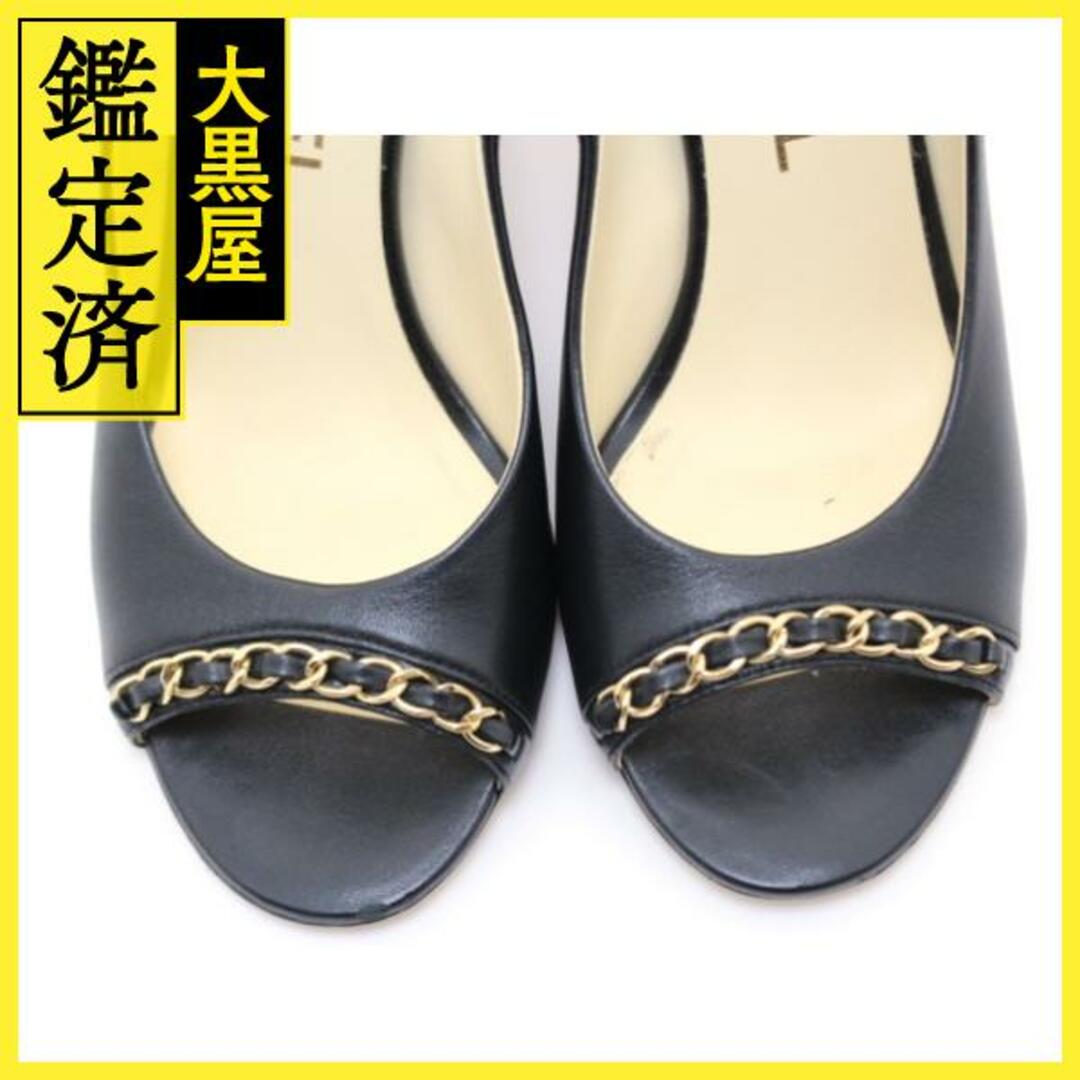 CHANEL - シャネル チェーン オープントゥパンプス G31531 【200