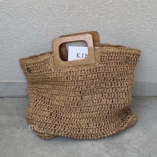 新品｜バンブーカゴバッグ 茶色 ブラウン プチプラ 人気 韓国 レディース(かごバッグ/ストローバッグ)