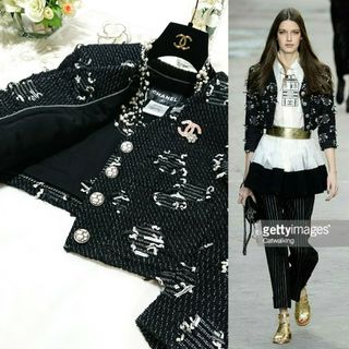 シャネル(CHANEL)のシャネル❤️可愛いおリボンツイード❤️人気のクロップド ジャケット❤️新品同様❤(ノーカラージャケット)