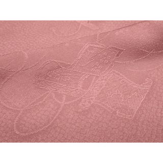 平和屋着物■上質な色無地　絵巻地紋　蘇芳色　正絹　逸品　DAAU1557xg(着物)
