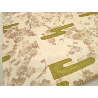 平和屋着物■上質な小紋　エ霞花文　ロング丈　正絹　逸品　DAAU1553xg(着物)