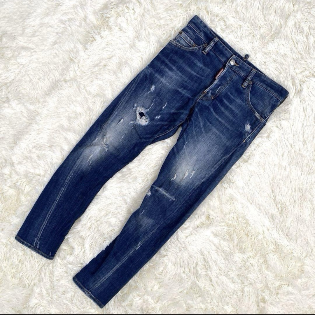 国内発送 22aw DSQUARED2 クラッシュデニム Sexy Twist DSQUARED2 - DSQUARED2 Sexy Twist Jean クラッシュ加工 44の