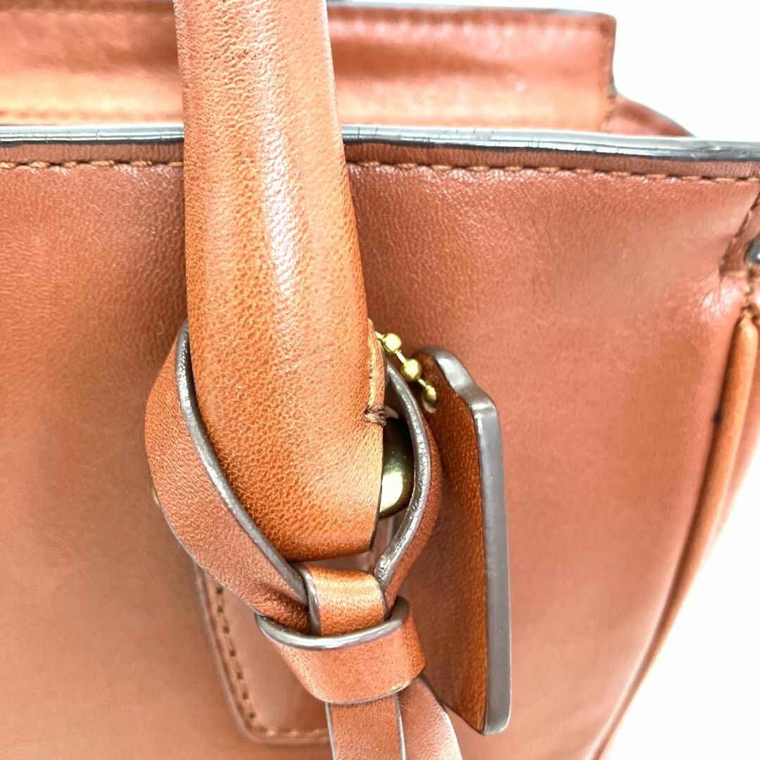 COACH - COACH 2WAY ブラウン ショルダーバッグ ストラップ付き