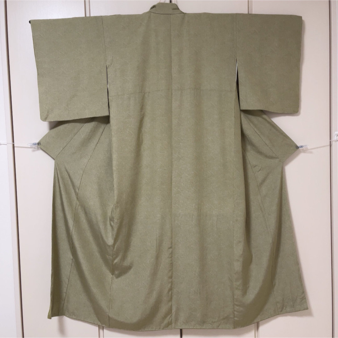 新品美品 正絹 鮫小紋　フルセット 正絹名古屋帯 帯揚げ 帯締め a26 レディースの水着/浴衣(着物)の商品写真