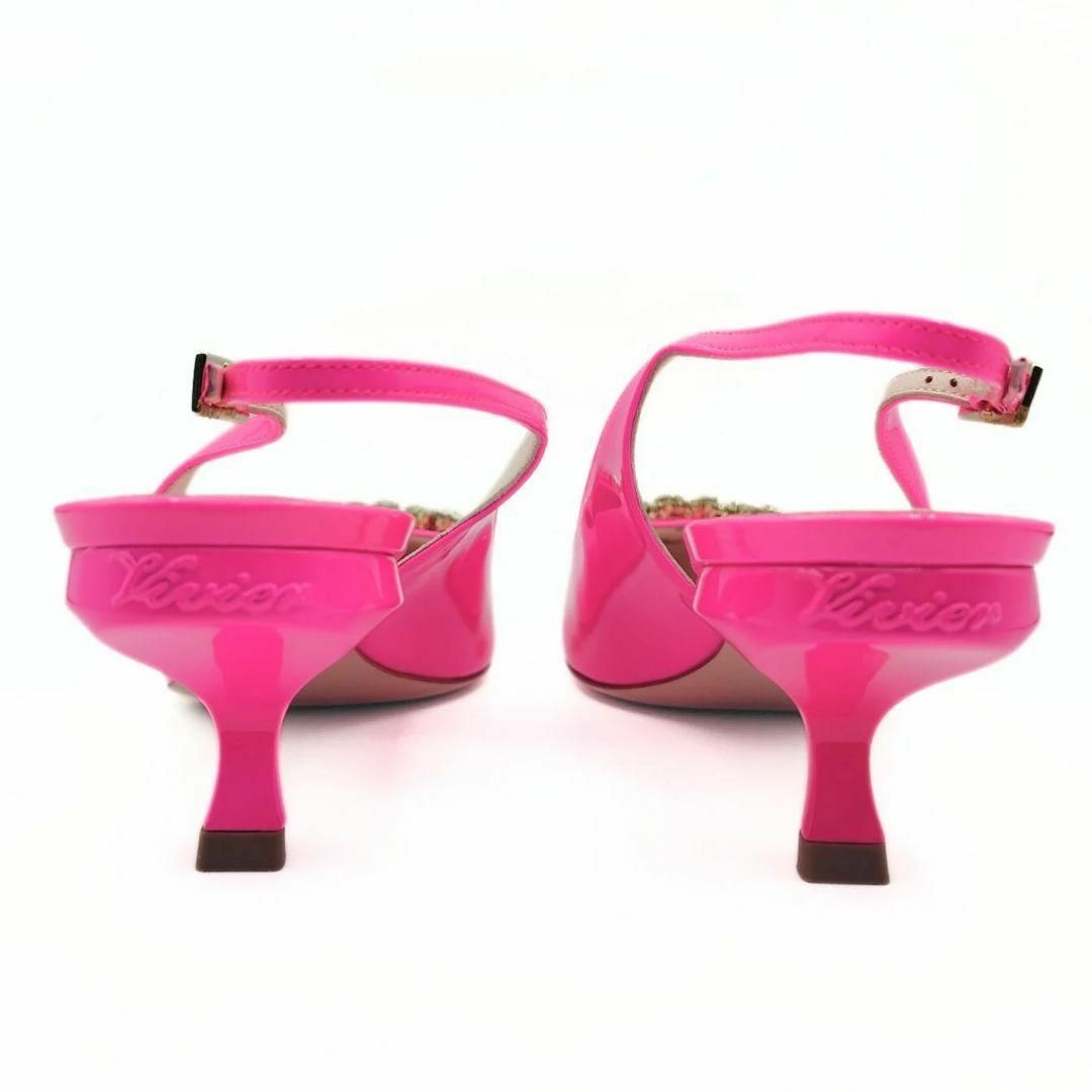 ROGER VIVIER(ロジェヴィヴィエ)のロジェヴィヴィエ パテント スリングバック ヴィルギュル ビジュー パンプス レディースの靴/シューズ(ハイヒール/パンプス)の商品写真