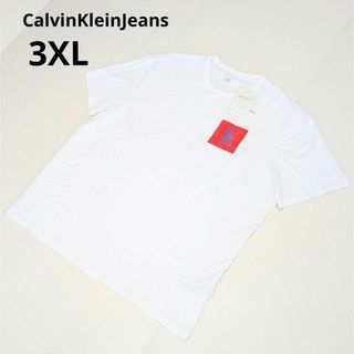 カルバンクライン(Calvin Klein)の【日本未入荷】Calvin Klein Tシャツ 3XL ホワイト CKロゴ(Tシャツ/カットソー(半袖/袖なし))