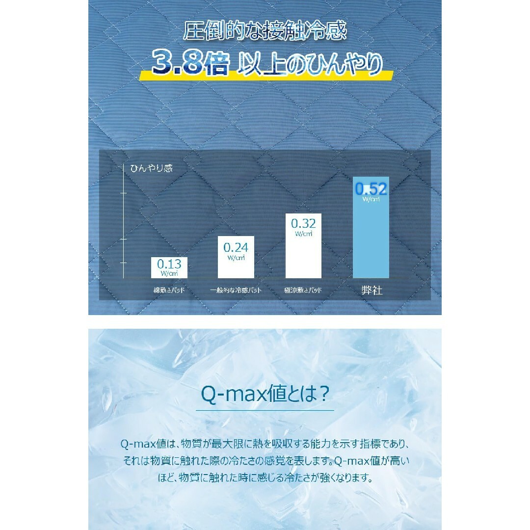 冷感 敷きパッド冷感 高品質 S シングル ひんやりマット 100x200cm キッズ/ベビー/マタニティの寝具/家具(敷パッド)の商品写真
