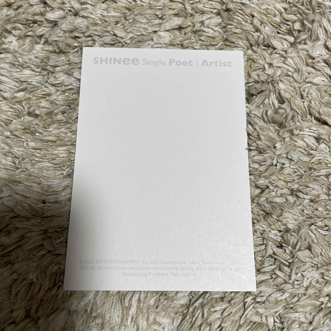 SHINee(シャイニー)のKEY ミニポストカード SHINee Poet Artist キー エンタメ/ホビーのタレントグッズ(アイドルグッズ)の商品写真