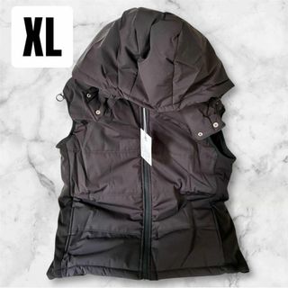 電熱ベスト USB給電 丸洗い XL ブラック 加熱ベスト 男女兼用 防寒(ノーカラージャケット)