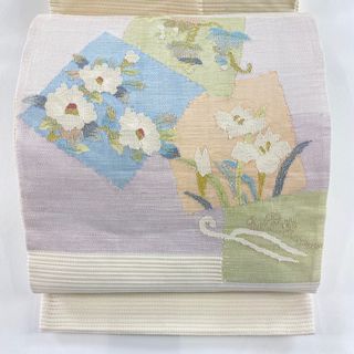 袋帯 秀品 お太鼓柄 正絹 【中古】(帯)
