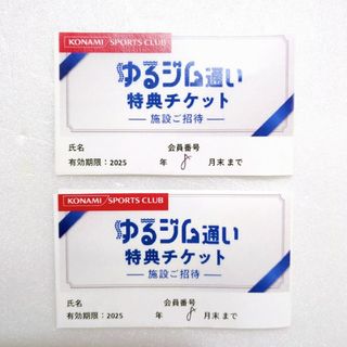 コナミスポーツクラブ フィットネス ジム 施設利用券 2枚(フィットネスクラブ)