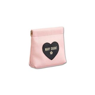 マリークヮント(MARY QUANT)のマリークワント　バネクチポーチ　ハート柄ピンク(ポーチ)