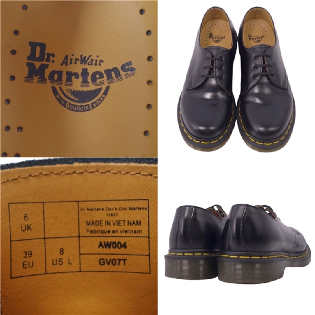 美品 ドクターマーチン ネイビー レザー ドレスシューズ イギリス製 23cm Dr.Martens - 美品 ドクターマーチン Dr.Martens レザーシューズ