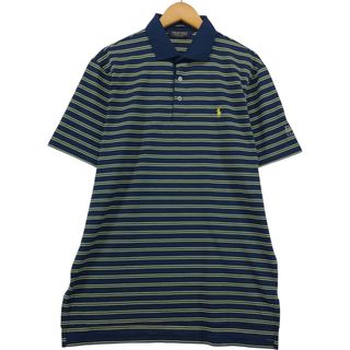 ラルフローレン(Ralph Lauren)の古着 ラルフローレン Ralph Lauren POLO GOLF ポロゴルフ マルチボーダー 半袖 ボーダー ポロシャツ メンズM相当 /eaa566559(ポロシャツ)